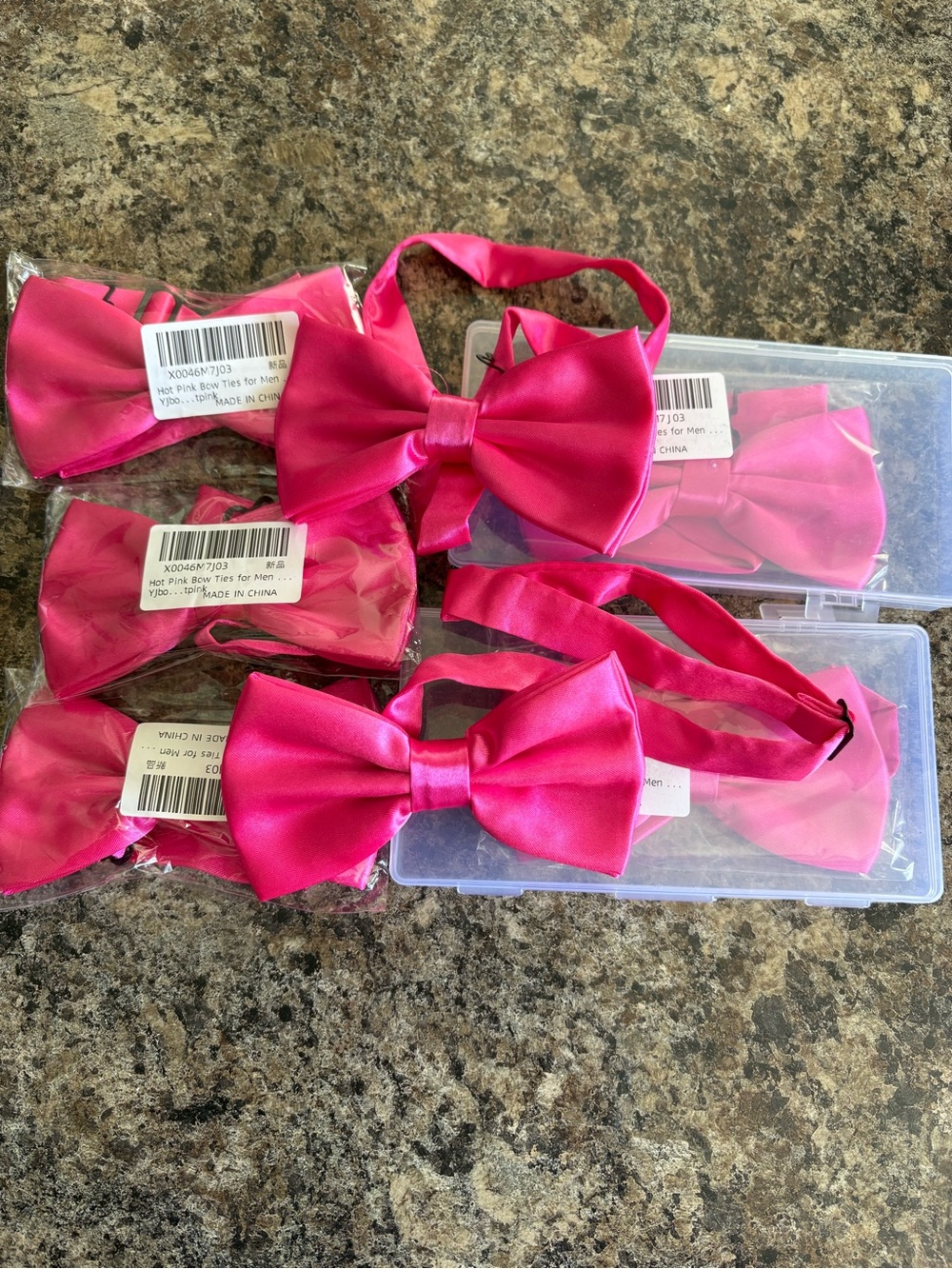 Hot Pink Bow ties
